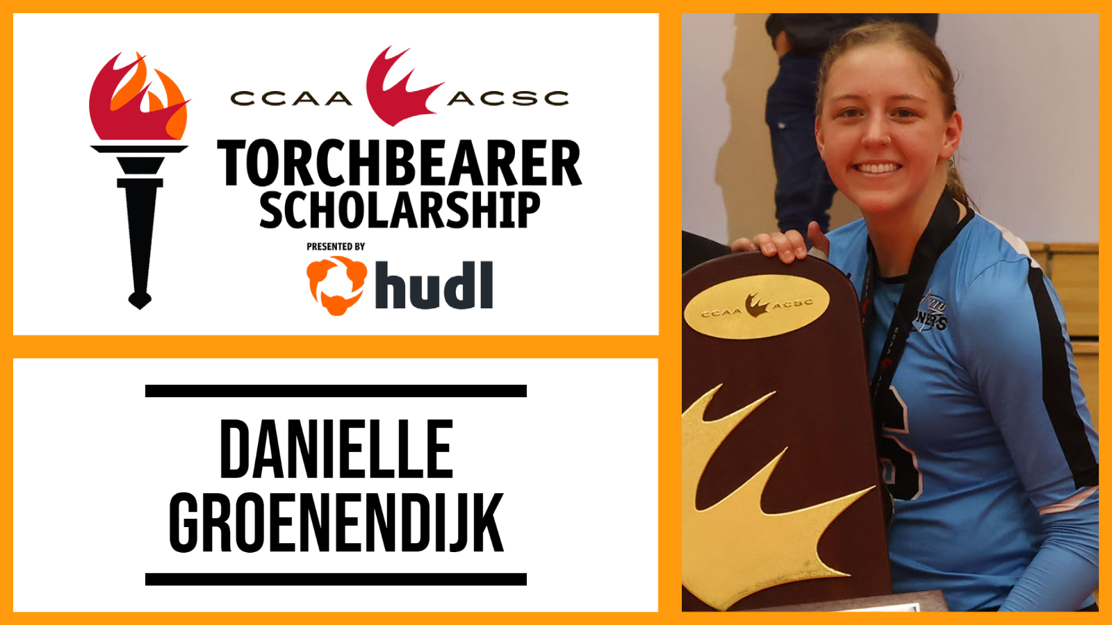 Danielle Groenendijk is a CCAA Torchbearer