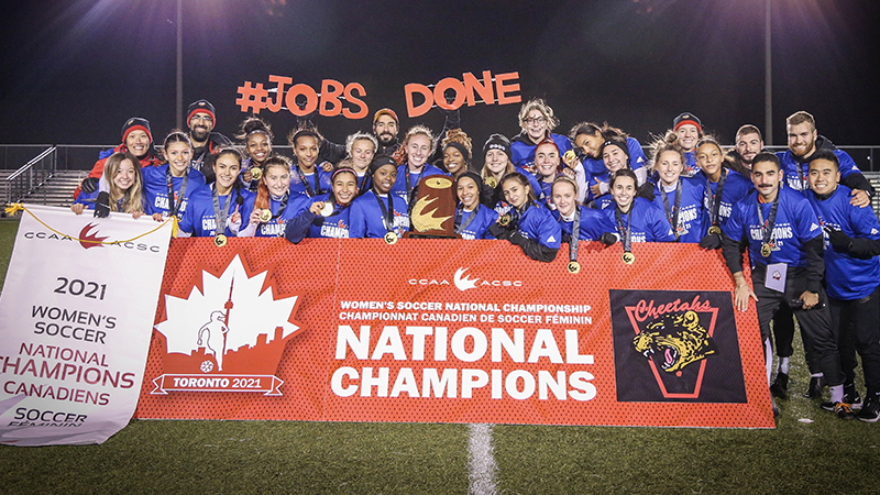 Vanier Cheetahs are CCAA Women's Soccer Champions